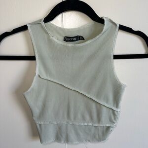 Boohoo Stitched Crop Top